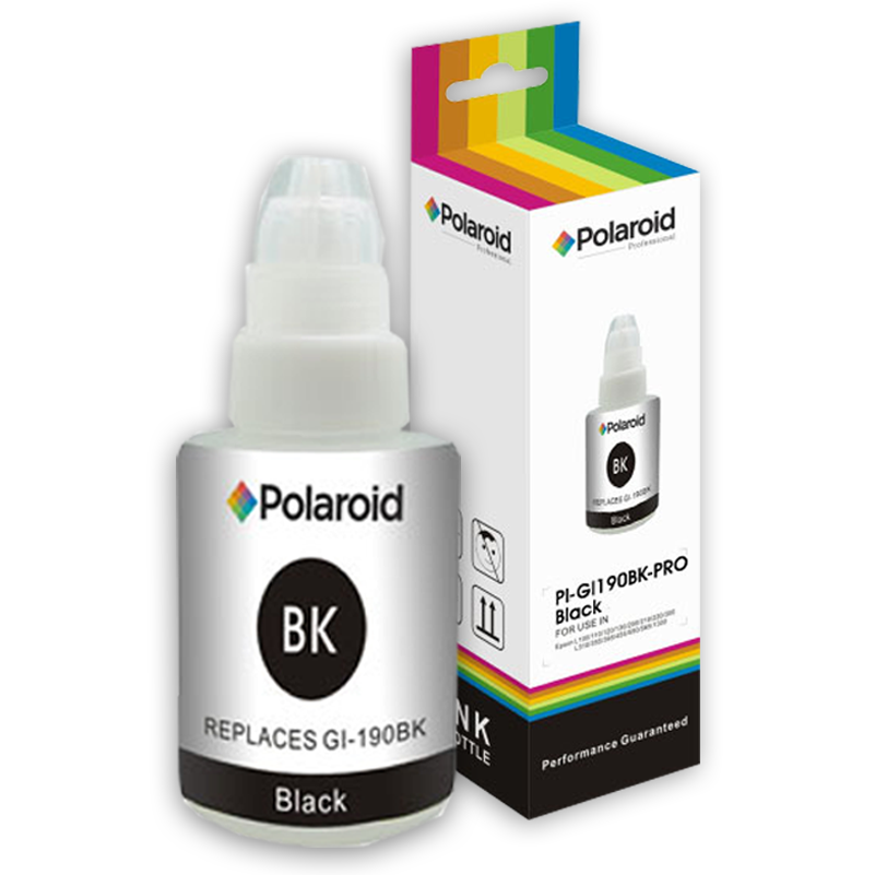 Botella de tinta POLAROID PI-190BK (CANON 135ML) Black