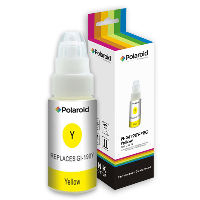 Botella de tinta POLAROID PI-190Y (CANON 70ML) Yellow