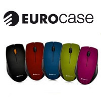 Mouse optico EUROCASE modelo EUMO-124N Nickel Rosa/Negro